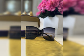 Gucci sunglasses with bamboo - Black and gold
