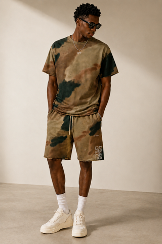 Spray Camouflage Arrow T-Shirt | Khaki Multi | Medium