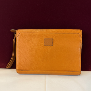 Heritage Cognac Leather Wristlet | Authenticated Vintage Pre-1999