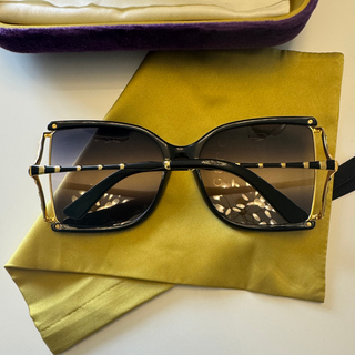GG0592S Oversized Square Gradient Sunglasses Black/Gold 60-18-130