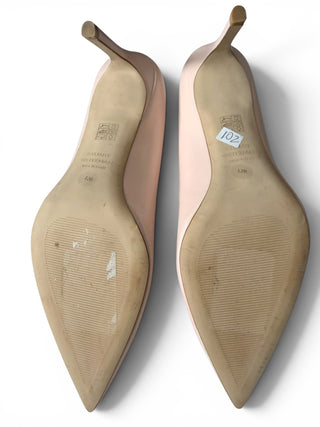 Blush Leather Pointed Toe Pumps | Size 12B