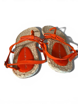 Felicity Coral Wrap-Tie Espadrille Flat Sandals | US 10