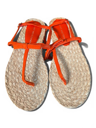 Felicity Coral Wrap-Tie Espadrille Flat Sandals | US 10