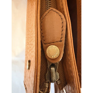 Heritage Cognac Leather Wristlet | Authenticated Vintage Pre-1999