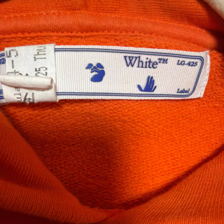 Pattern Arrow Logo Orange Hoodie | Large