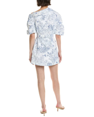 Garden Toile Katie Dress | White/Blue | Size 0