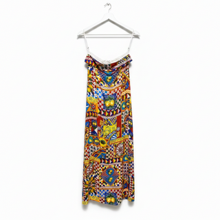 Seven Wonders Saphira Maxi Dress Phaedra Citrus Tile Print Strapless Maxi | Small