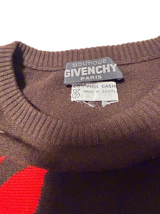 1980s Butterfly Intarsia Pure Cashmere Sweater - Boutique Givenchy | Made in Scotland