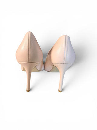 Blush Leather Pointed Toe Pumps | Size 12B