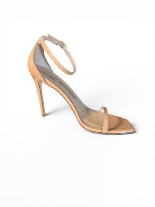 Patent Leather Ankle Strap Sandals Nude | US 11B