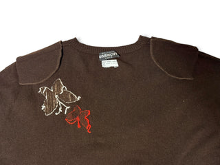 1980s Butterfly Intarsia Pure Cashmere Sweater - Boutique Givenchy | Made in Scotland