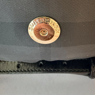 Black Shadow Check Saddle Crossbody Bag