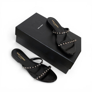 Gia Stud Slide Sandals Black | EU 37.5 (US 7–7.5)