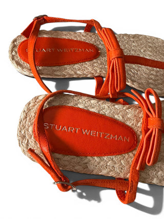 Felicity Coral Wrap-Tie Espadrille Flat Sandals | US 10