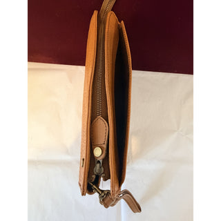 Heritage Cognac Leather Wristlet | Authenticated Vintage Pre-1999