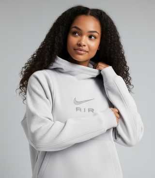 Nike Air Corduroy Fleece Sweatshirt & Jogger Set Pure Platinum Women’s | Medium