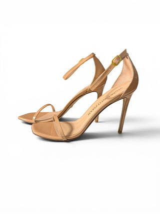 Patent Leather Ankle Strap Sandals Nude | US 11B