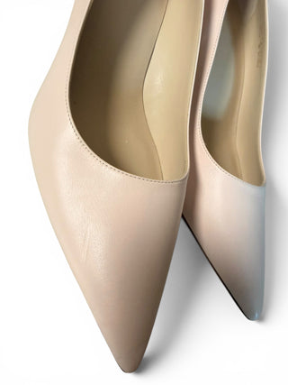 Blush Leather Pointed Toe Pumps | Size 12B