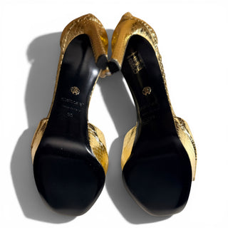 Gold Chain Detail Platform Sandals | EU 39