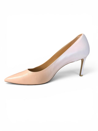Blush Leather Pointed Toe Pumps | Size 12B