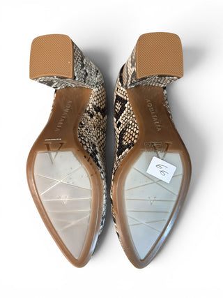 Pasha Weatherproof Snake Print Block Heel Pumps | US 8