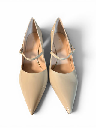 Prima Patent Leather Mary Jane Pumps Sand | EU 42 (US 11)