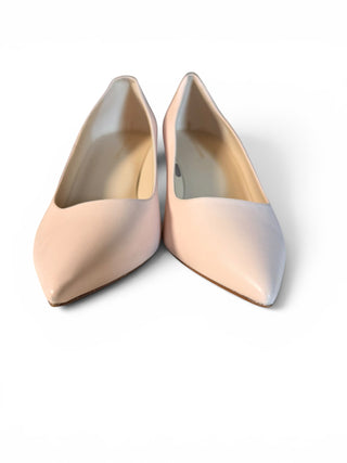 Blush Leather Pointed Toe Pumps | Size 12B