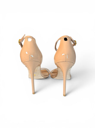 Patent Leather Ankle Strap Sandals Nude | US 11B