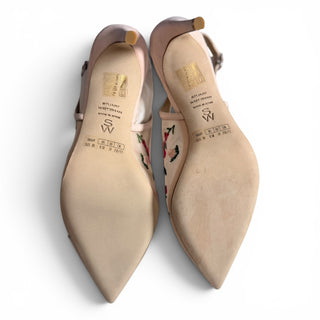 Stuart Power 75 Embroidered Slingback Pumps | 8.5B
