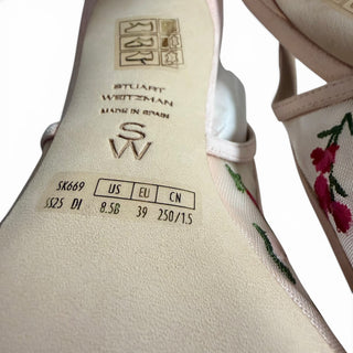 Stuart Power 75 Embroidered Slingback Pumps | 8.5B