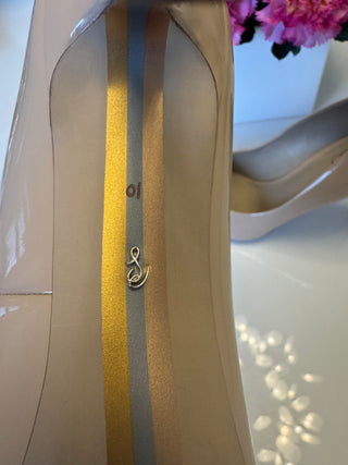 Hazel Nude Patent Pointed Toe Pumps | Size 10