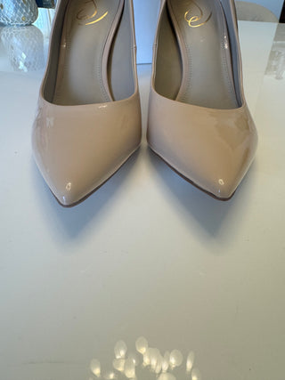 Hazel Nude Patent Pointed Toe Pumps | Size 10