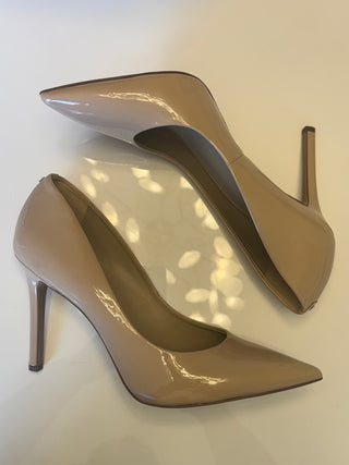 Hazel Nude Patent Pointed Toe Pumps | Size 10