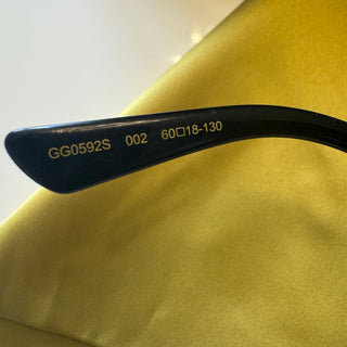 GG0592S Oversized Square Gradient Sunglasses Black/Gold 60-18-130