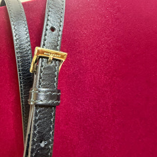 Black Shadow Check Saddle Crossbody Bag