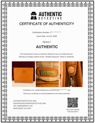 Heritage Cognac Leather Wristlet | Authenticated Vintage Pre-1999