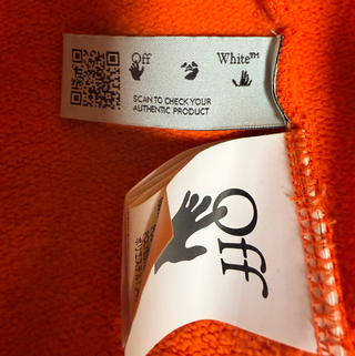 Pattern Arrow Logo Orange Hoodie | Large