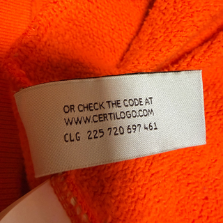 Pattern Arrow Logo Orange Hoodie | Large