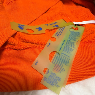 Pattern Arrow Logo Orange Hoodie | Large