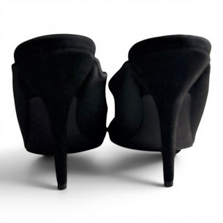 Season 6 Black Knit Mule 110MM Heel | EU 40.5