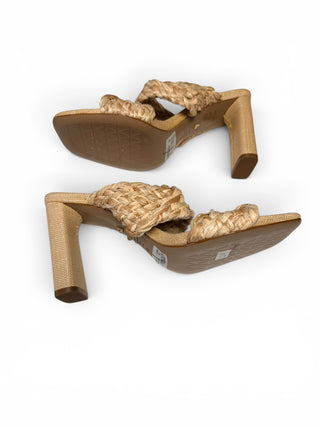 Amani Raffia Block Heel Mule Sandals Natural | US 10