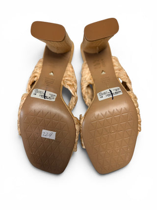 Amani Raffia Block Heel Mule Sandals Natural | US 10