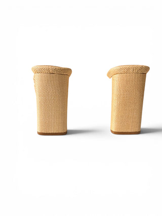 Amani Raffia Block Heel Mule Sandals Natural | US 10